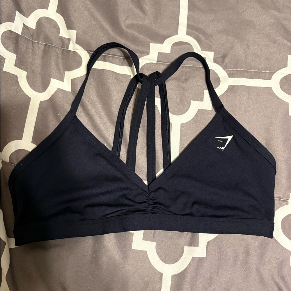 Gymshark Black Strappy Sports Bra